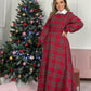 Abito lungo in tartan rosso - Romantic Christmas