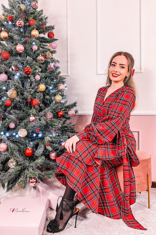 Abito a portafoglio in tartan - Elegant Christmas