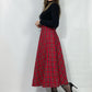 Gonna a ruota in tartan rosso - Charlotte