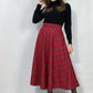 Gonna a ruota in tartan rosso - Charlotte