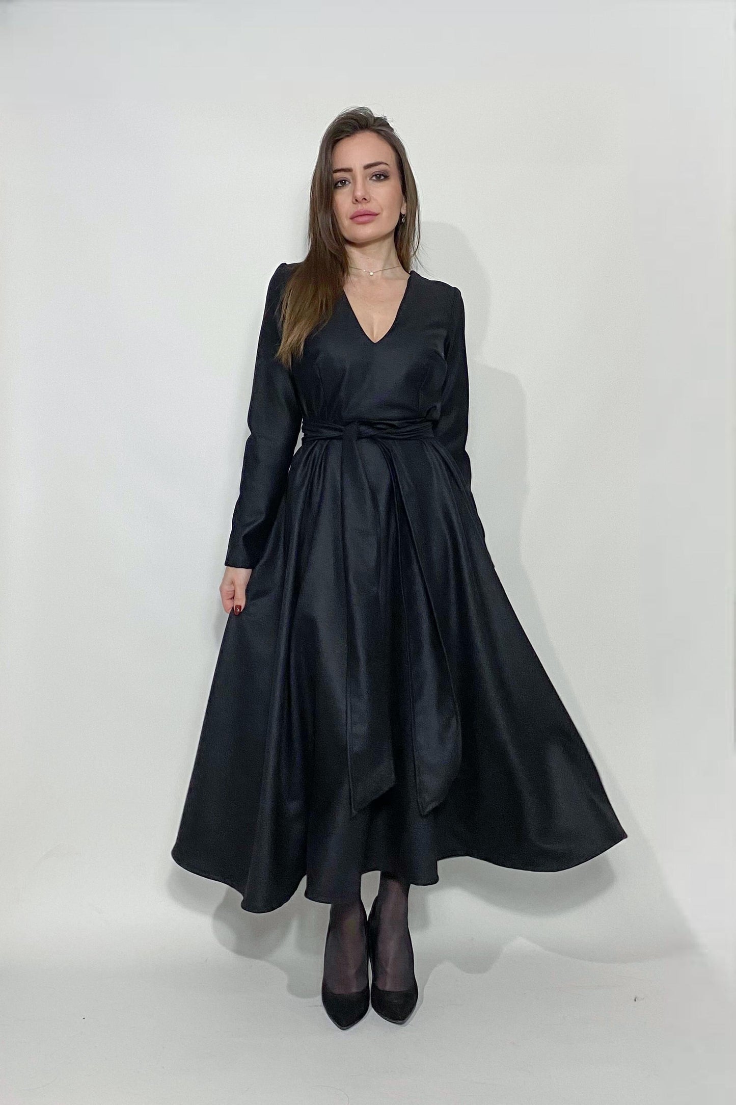 Abito midi in lana - Black Star