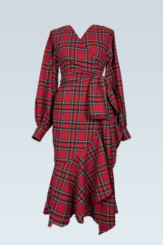 Abito a portafoglio in tartan - Elegant Christmas